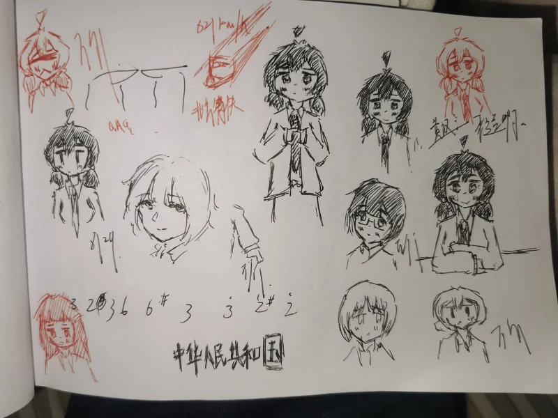 日常,摸鱼,一次性发完,OC,绘画