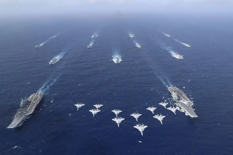 军事,海军,航空母舰,双航母,辽宁舰,山东舰,055,军演,中国海军