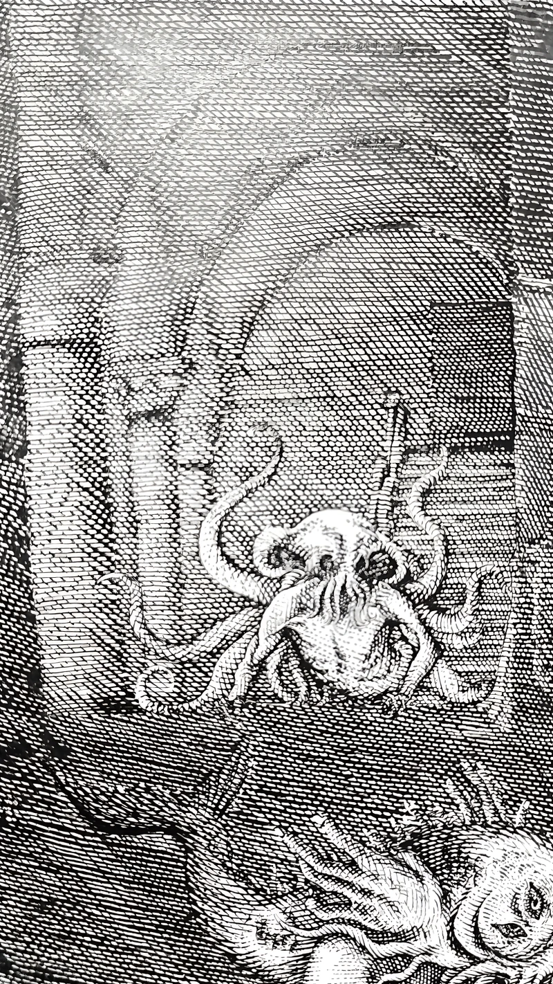 克苏鲁,钢笔画,手绘