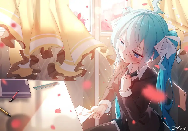 美图,hatsunemiku,初音未来,千夜,vocaloid,二次元,壁纸