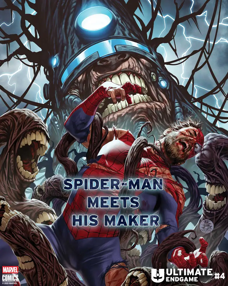 【漫威漫画预览】终极终局#4封面 预览：蜘蛛侠VS造物主  