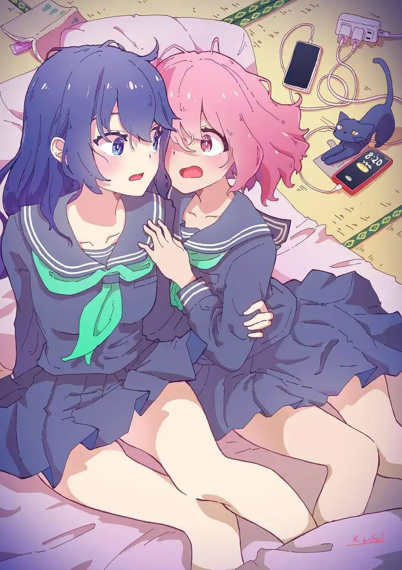 M站美图,一起百合吧