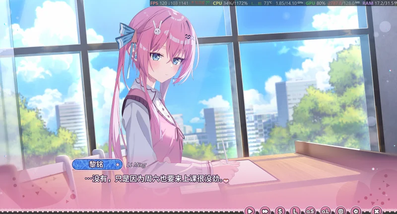 POV：窗外正在下着瓢泼大雨，而你躲在自己的小房间里玩GalGame