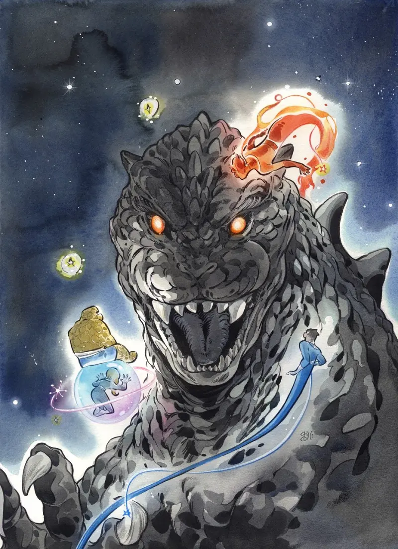 漫威,漫威漫画,美漫,超级英雄,复仇者联盟,神奇四侠,神奇先生,隐形女侠,石头人,霹雳火,哥斯拉,动漫壁纸,动漫美图,美图,壁纸,绘画,插画,推特,画师推荐