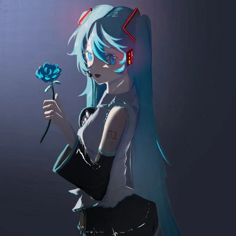 绘画,初音未来,miku,VOCALOID,板绘