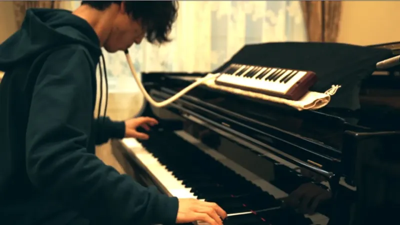 [Melodica × Grand Piano] Howl's Moving Castle - Merry Go Round of Life (Joe Hisaishi)