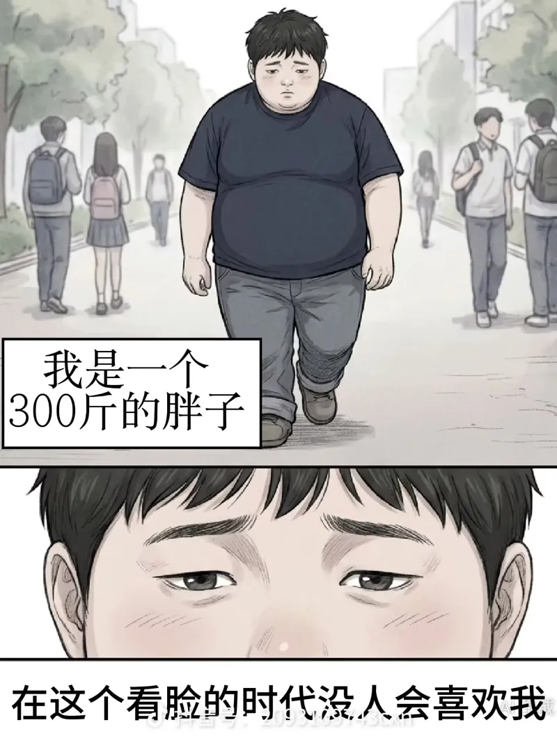 我是一个300斤的胖子，在这个看脸的时代没人会喜欢我