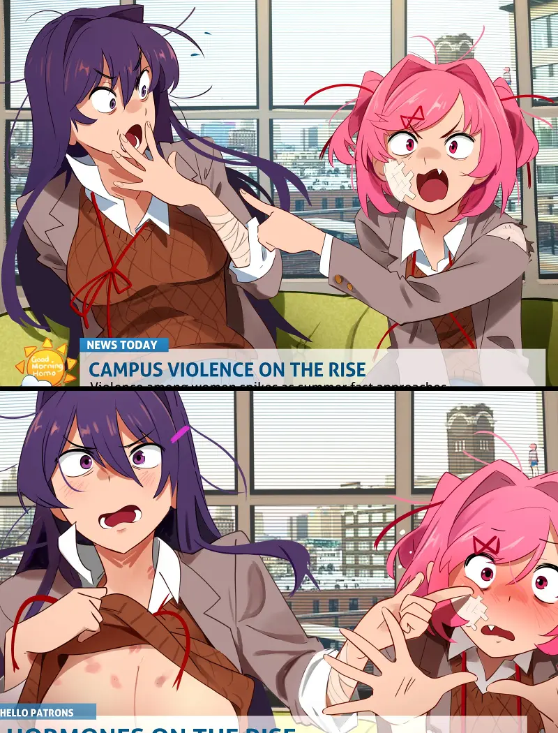 心跳文学部,心跳文学社,DDLC,莫妮卡,夏树,纱世里,优里,推特,二次元美图,二次元壁纸