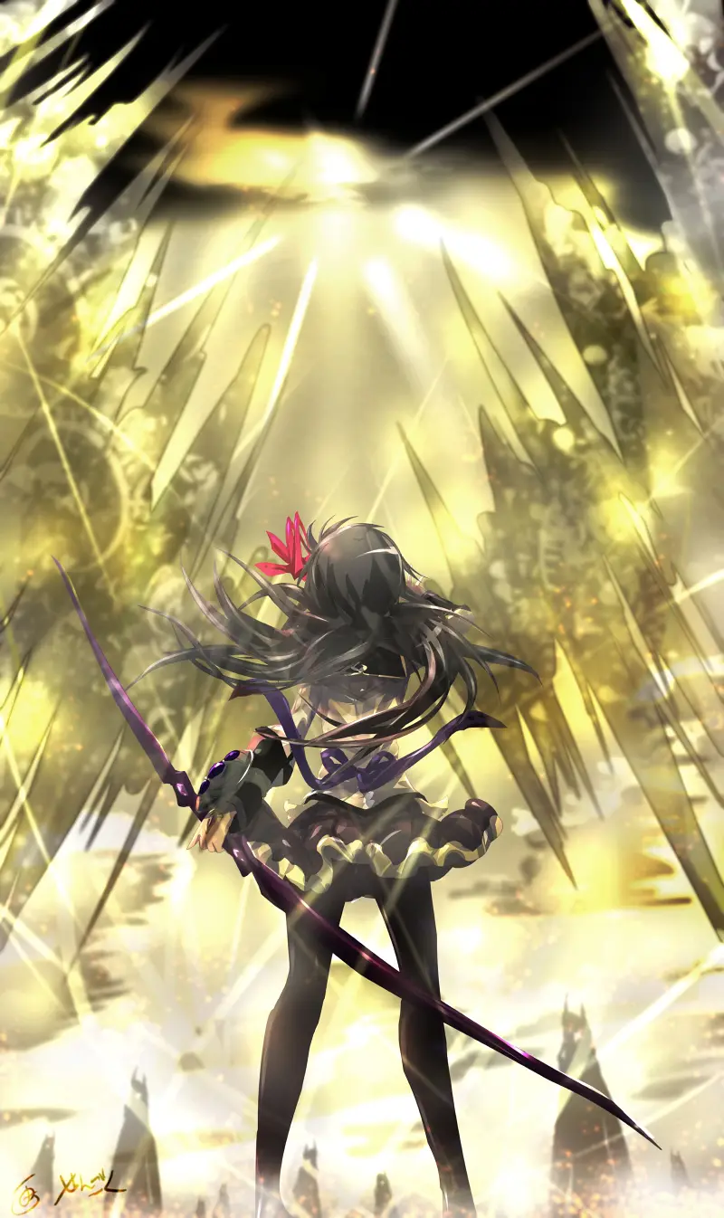 魔法少女小圆,叛逆的物语,晓美焰,晓美炎,魔法少女,动漫壁纸,动漫美图,美图,壁纸,绘画,插画,画师推荐,PIXIV