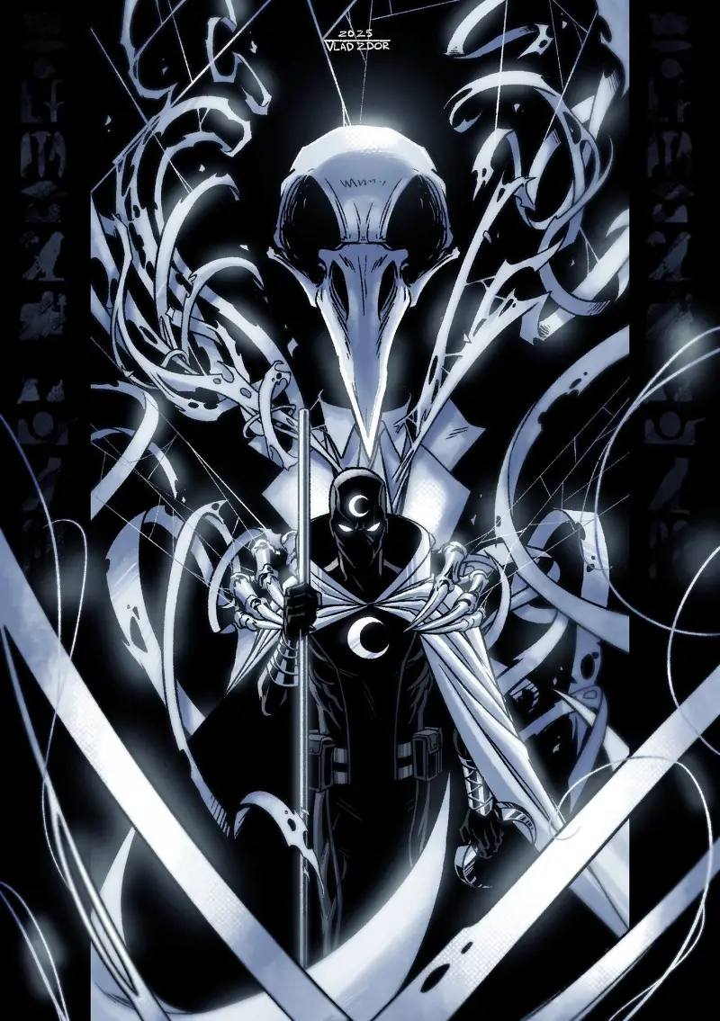 漫威,漫威漫画,美漫,欧美漫画,超级英雄,月光骑士,孔苏,动漫壁纸,动漫美图,美图,壁纸,绘画,插画,推特,画师推荐