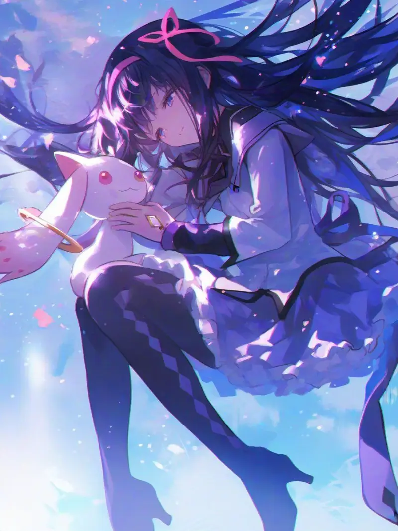 魔法少女小圆,魔圆,魔法少女,晓美焰,晓美炎,焰魔,动漫壁纸,动漫美图,美图,壁纸,绘画,插画,推特