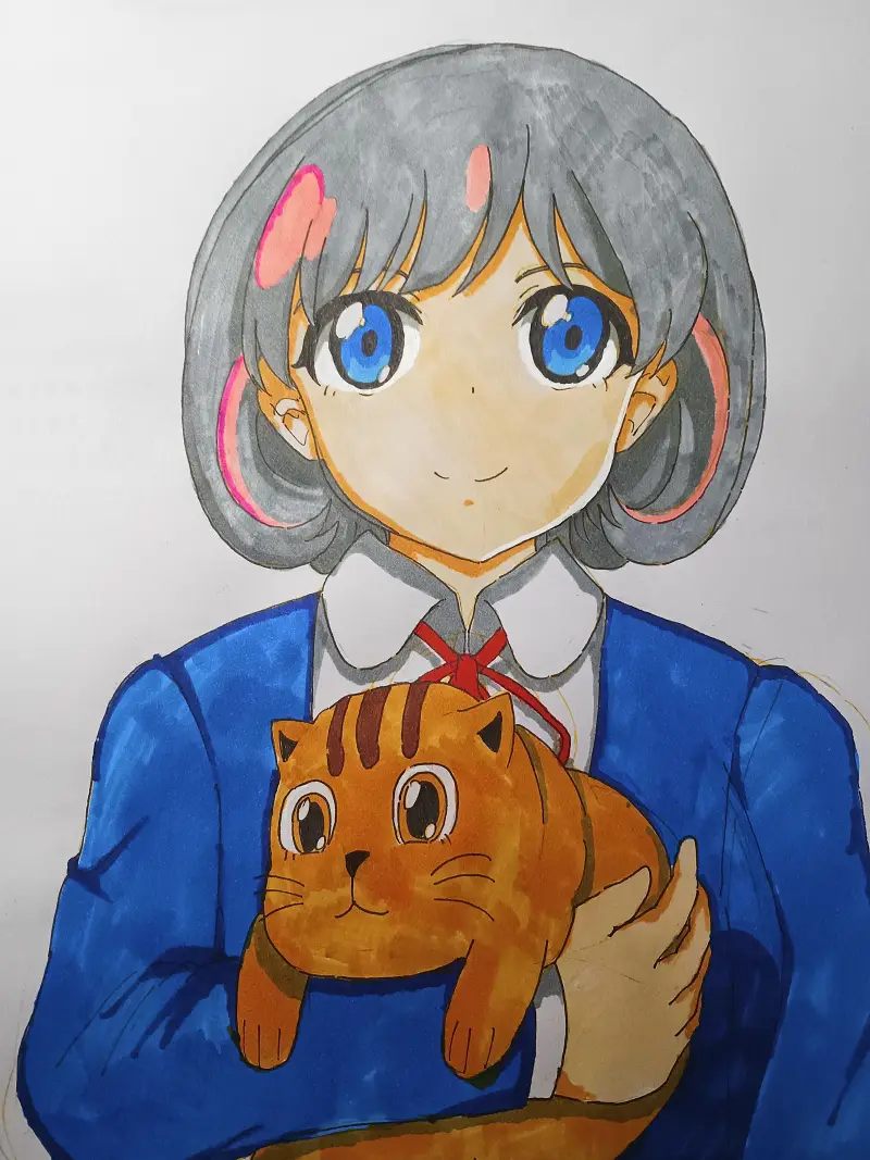 抱着胖胖大肥猫的唐可可