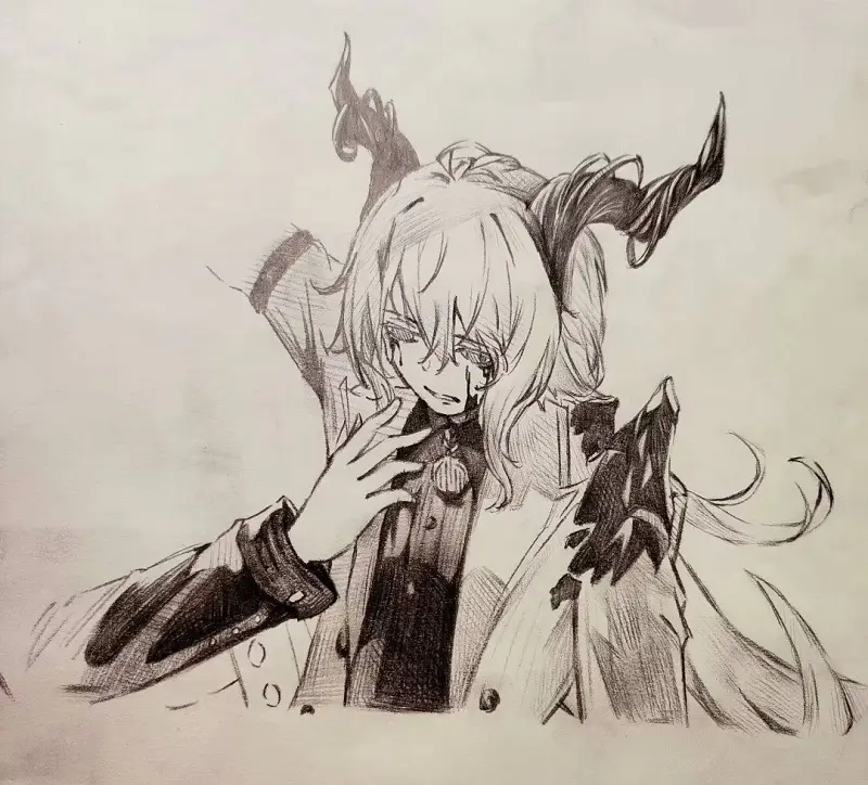 绘画创作,明日方舟,尘影余音