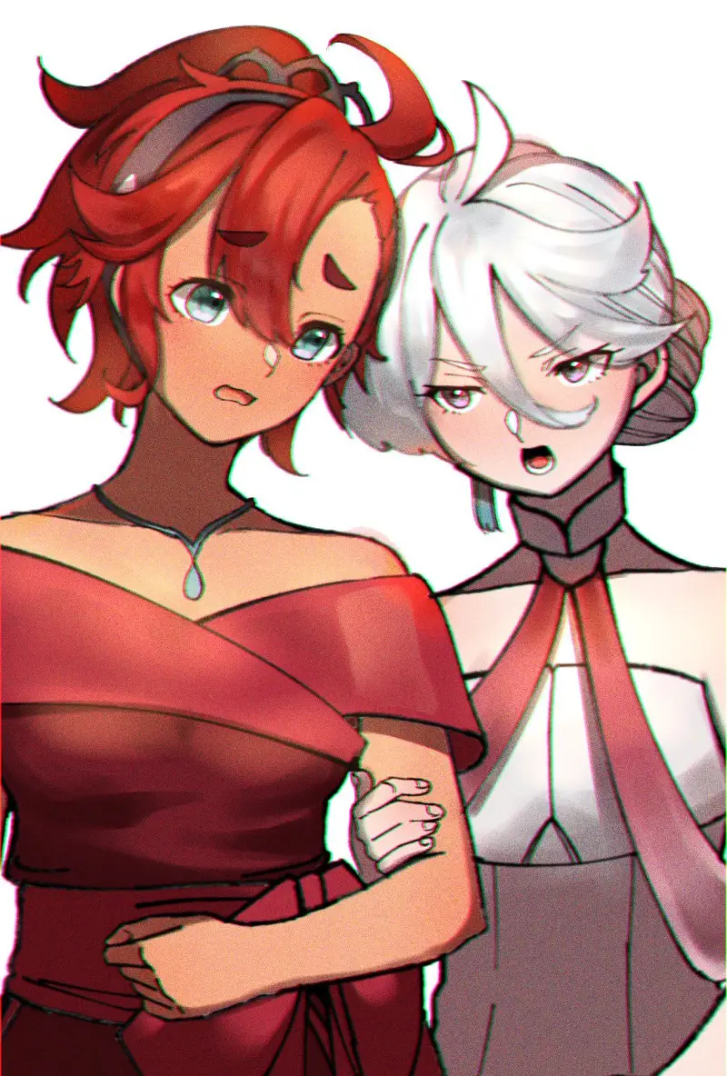 动漫壁纸,动漫美图,水星的魔女,机动战士高达水星的魔女,斯莱塔墨丘利,米奥莉奈伦布兰,红白,百合,美图,壁纸,高达,机动战士高达,PIXIV,画师推荐