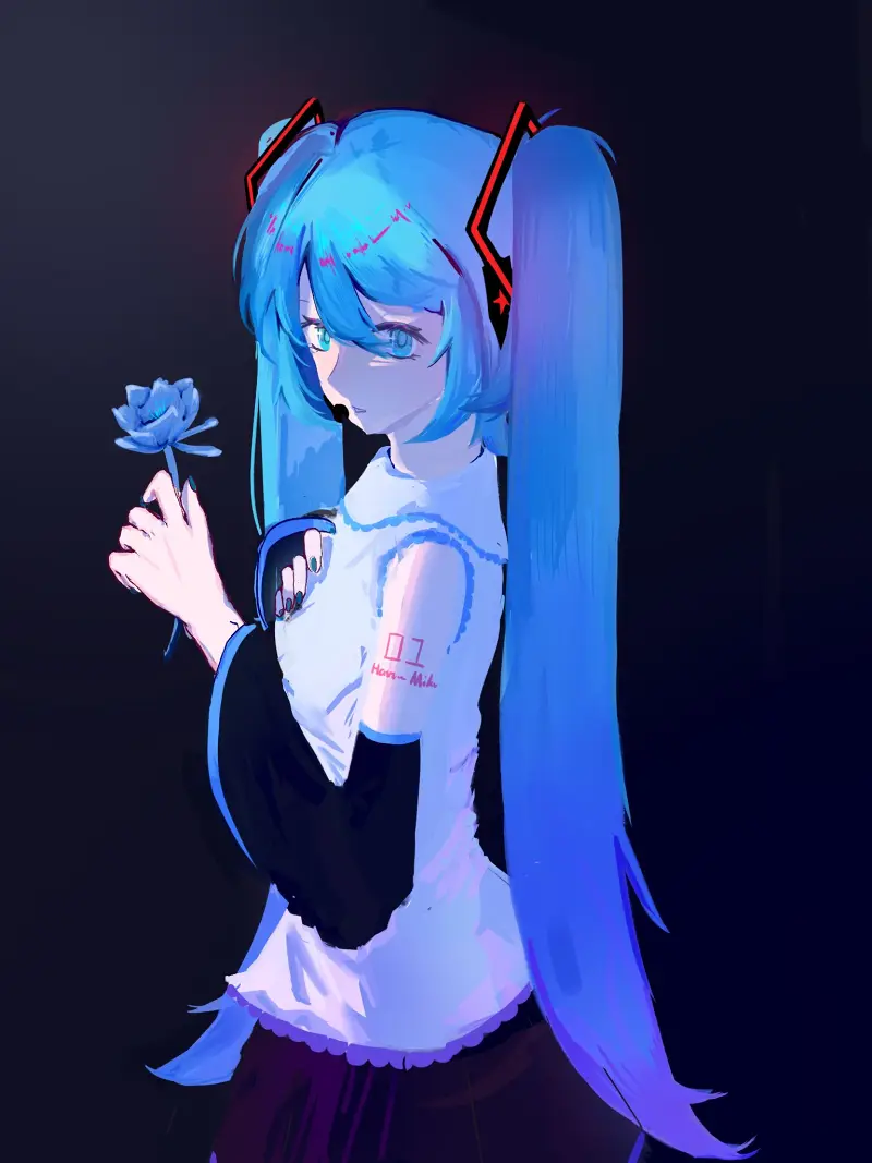 绘画,初音未来,miku,VOCALOID,板绘
