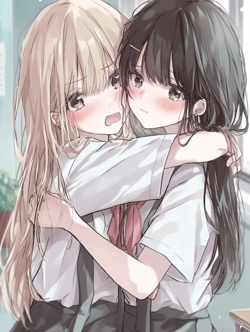 M站美图,插画,百合