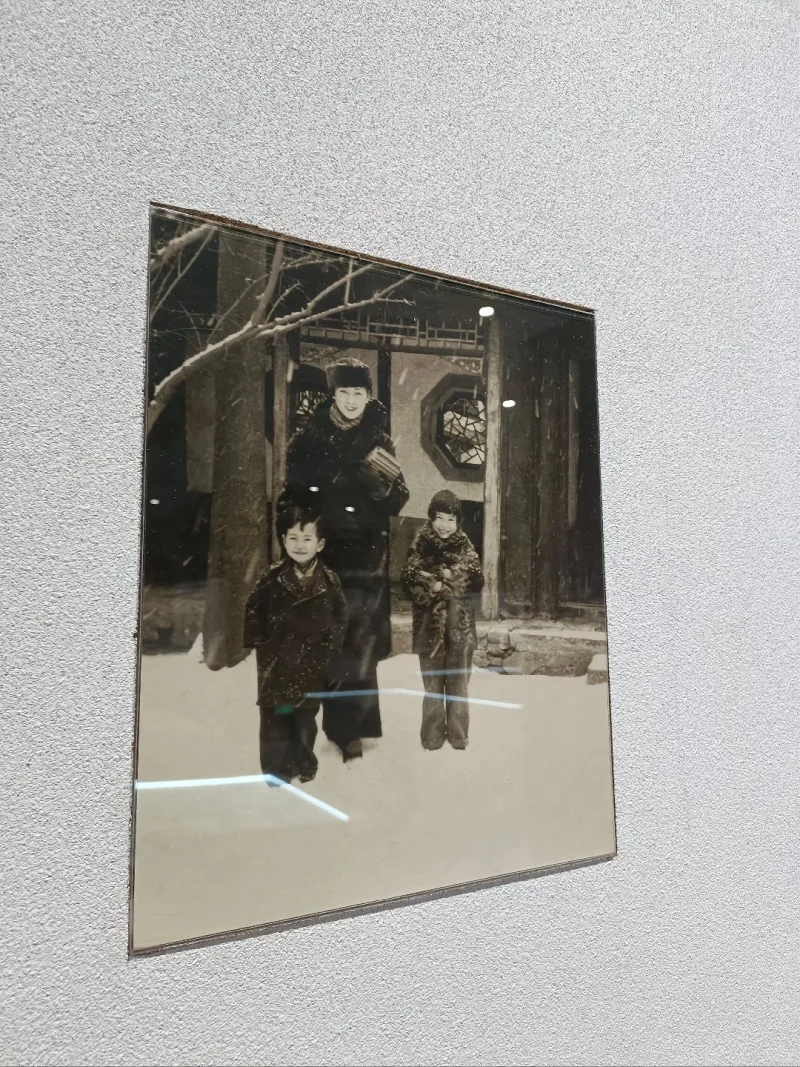 1936年，梁思成拍的雪中的林徽因，气质高雅