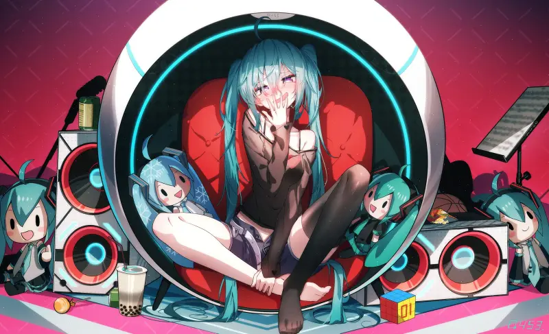 美图,hatsunemiku,初音未来,千夜,vocaloid,二次元,壁纸