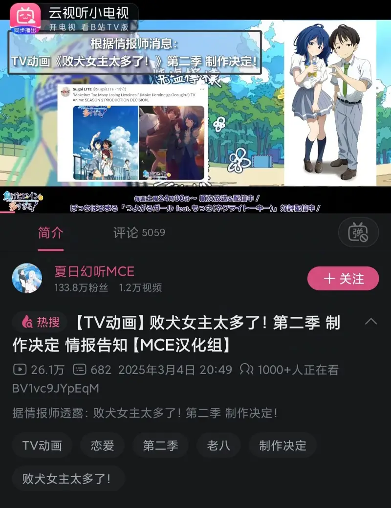 败犬女主太多了
