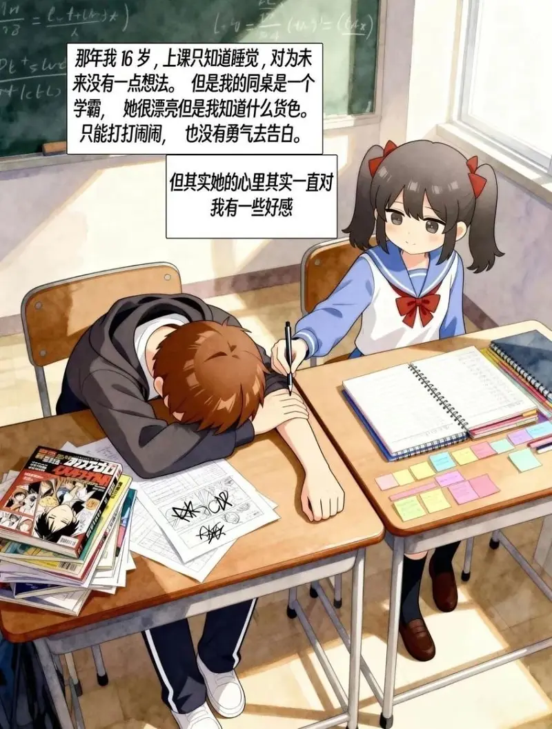那年我16岁，上课只知道睡觉，对未来没有一点想法。