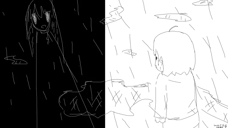 绘画,雨,摸鱼,绘画摸鱼,摸鱼画画