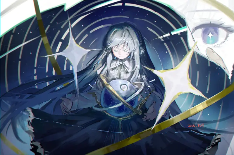 绘画创作,绘画,明日方舟,星极