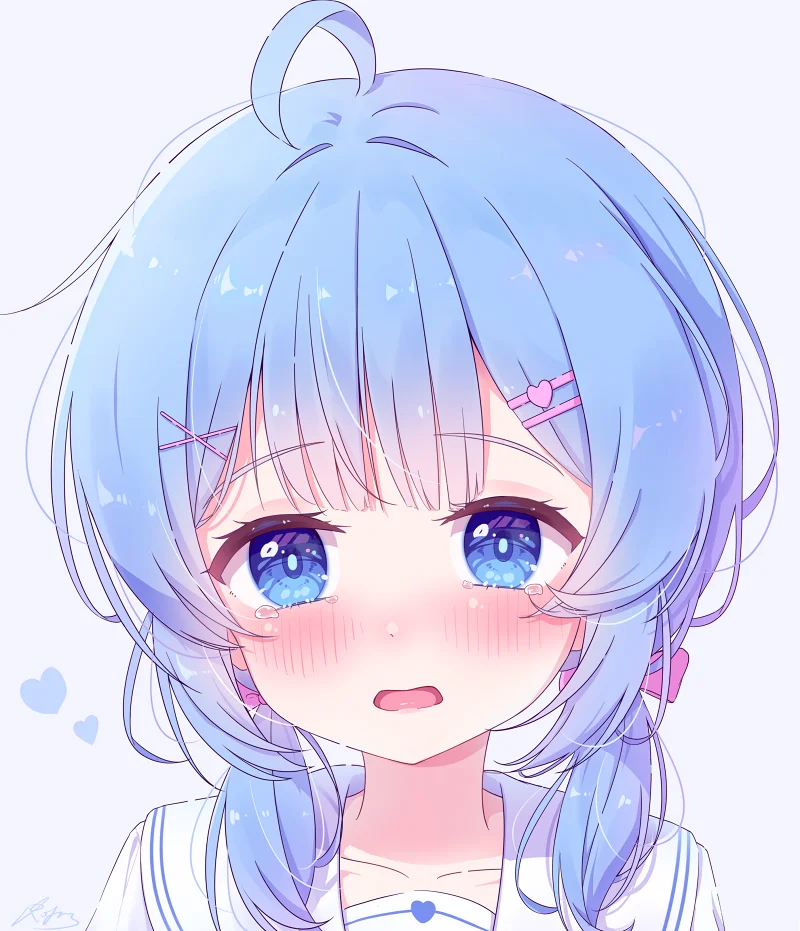 蓝毛小女孩