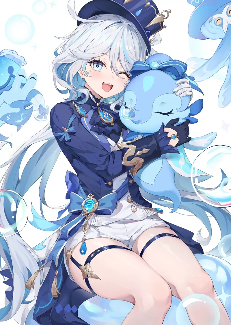原神,芙宁娜,二次元,美图,壁纸,插画,美少女