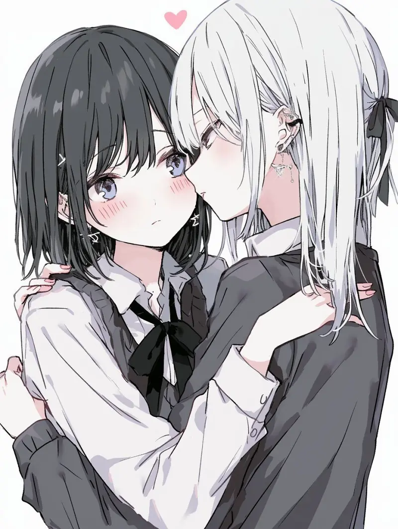 M站美图,插画,百合