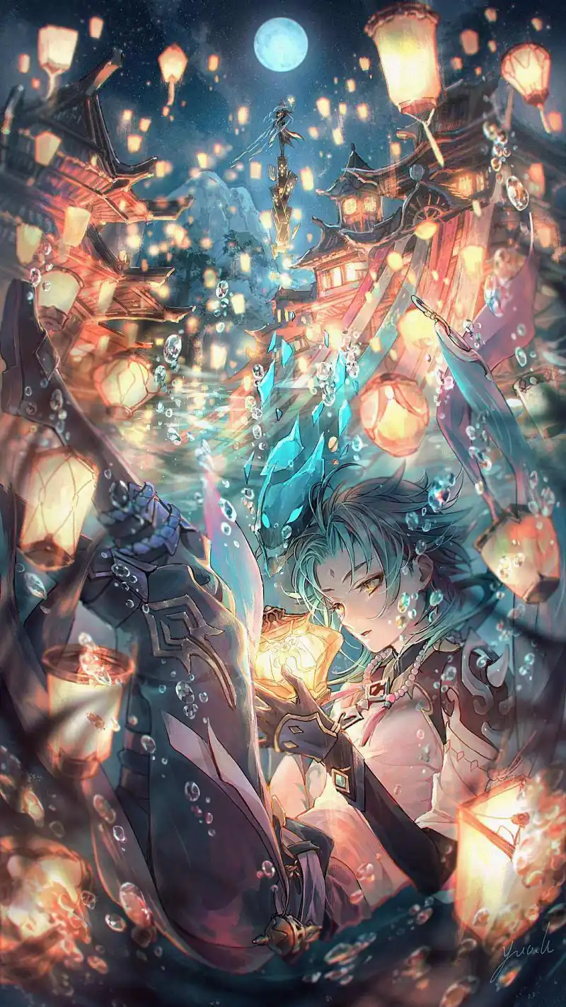 M站美图,原神,魈