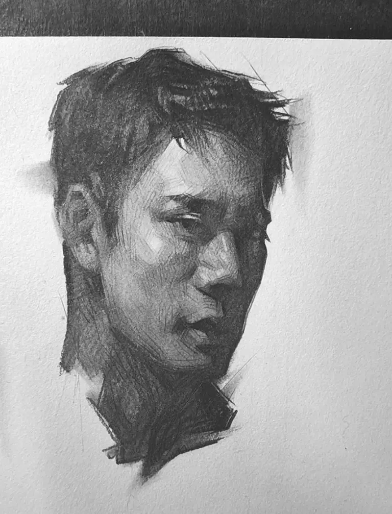 素描,绘画,手绘,练笔,摸鱼,人物头像