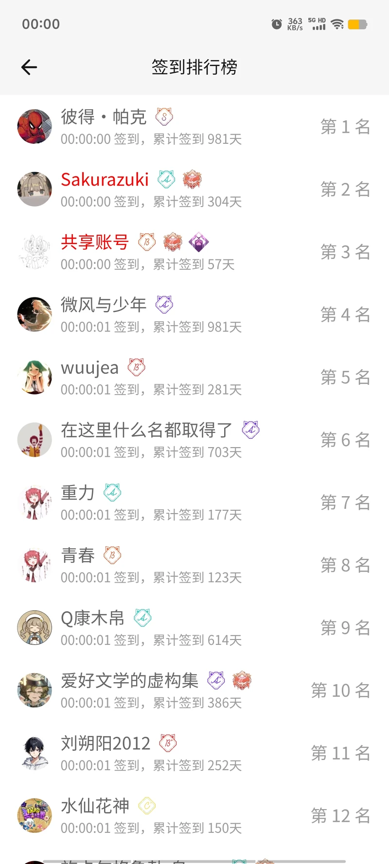 签到,首签,每日签到,明日签到,M站签到,签到排行榜