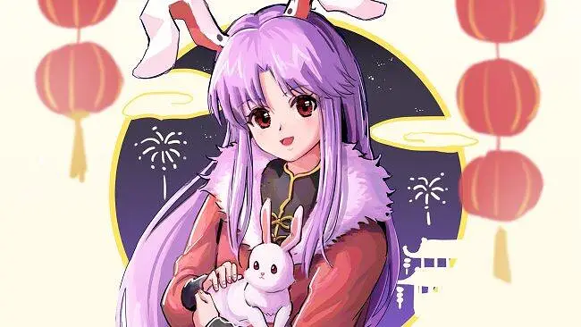 【板绘过程】摸只新年快乐兔