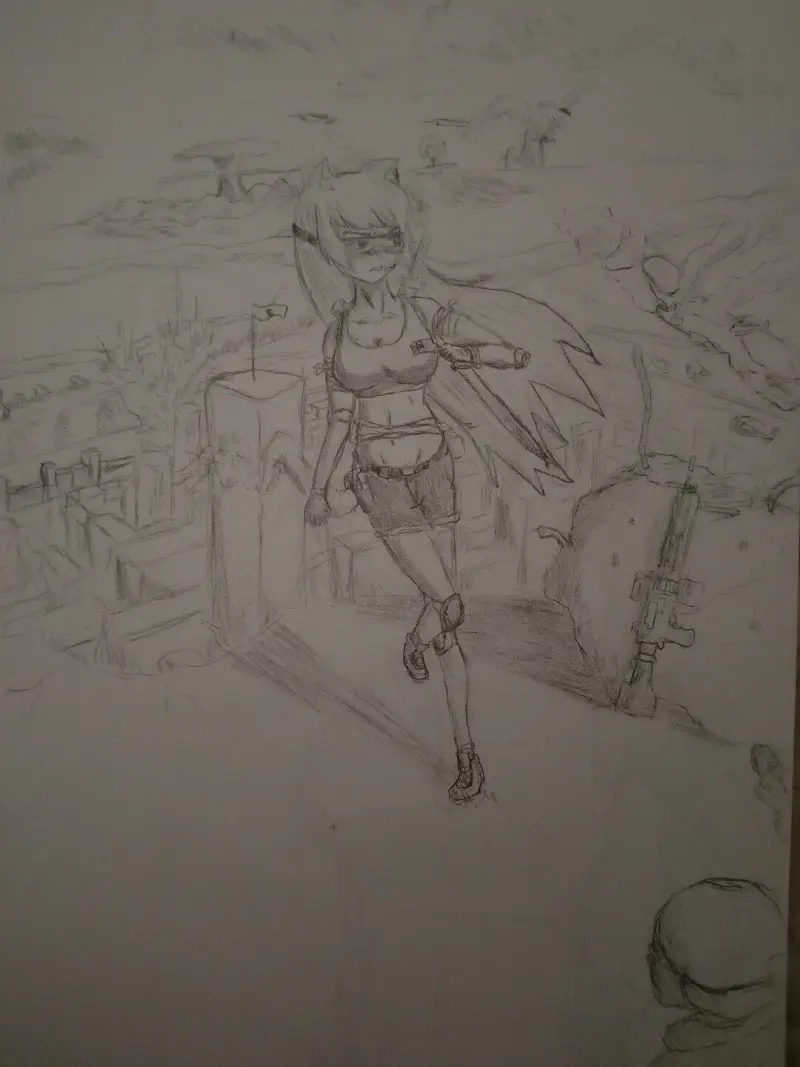 难得的有背景的画