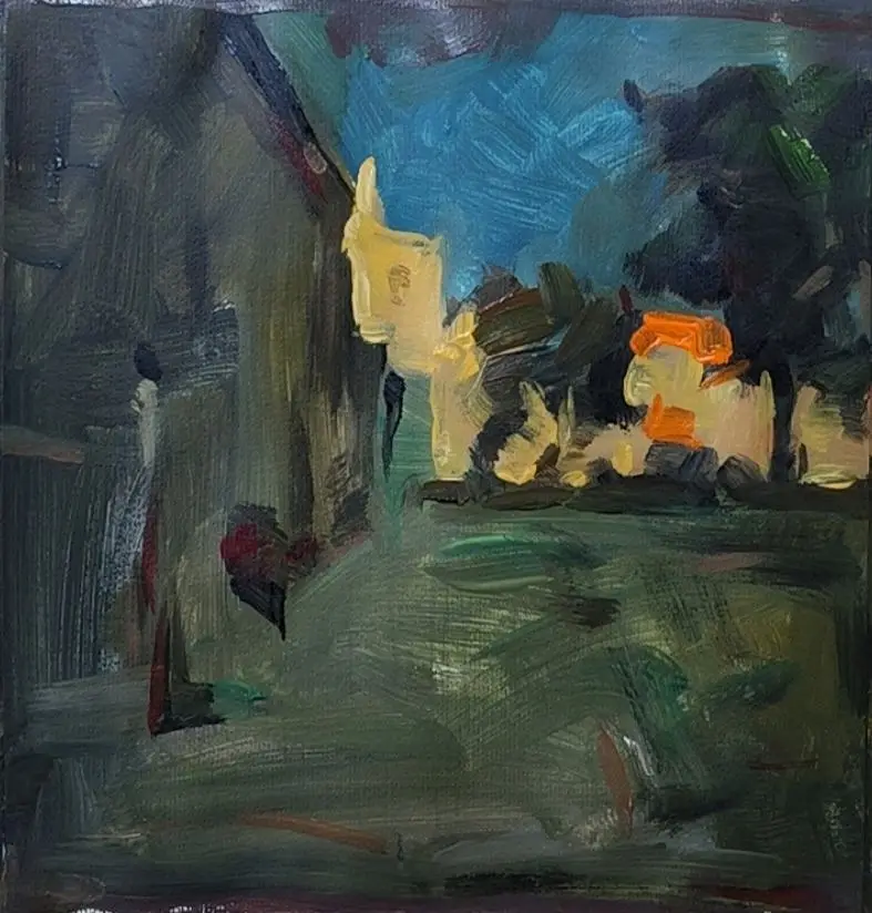 手绘,色彩练习,风景,丙烯画,速涂,丙烯风景