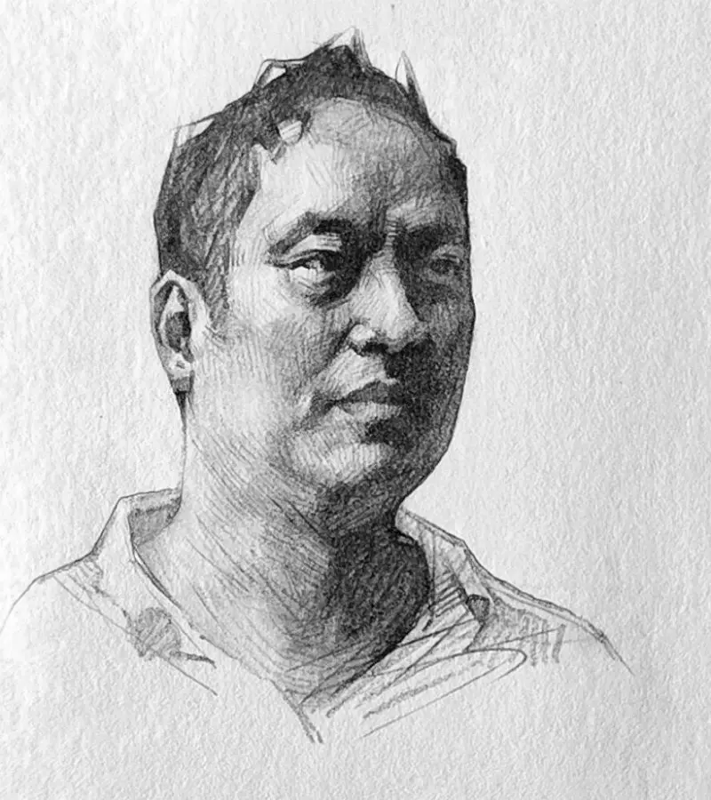手绘,素描,速写,摸鱼,绘画,小练笔