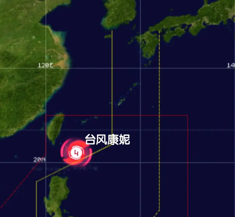 台风康妮将登录台湾