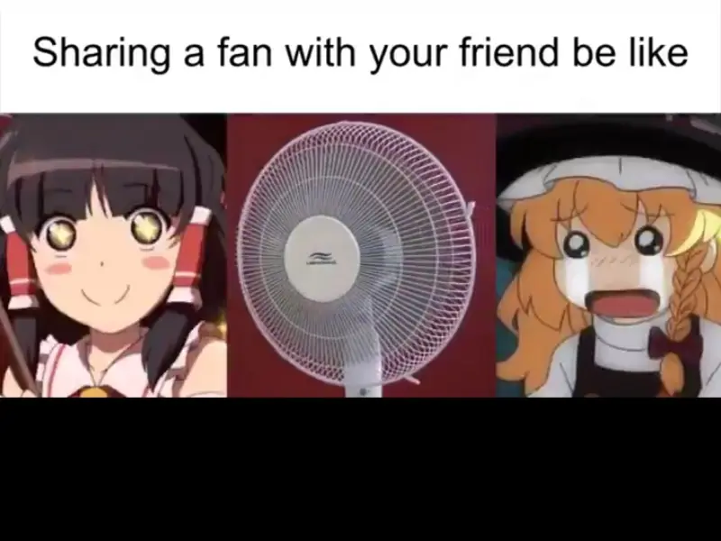 当你和朋友共用摇扇时