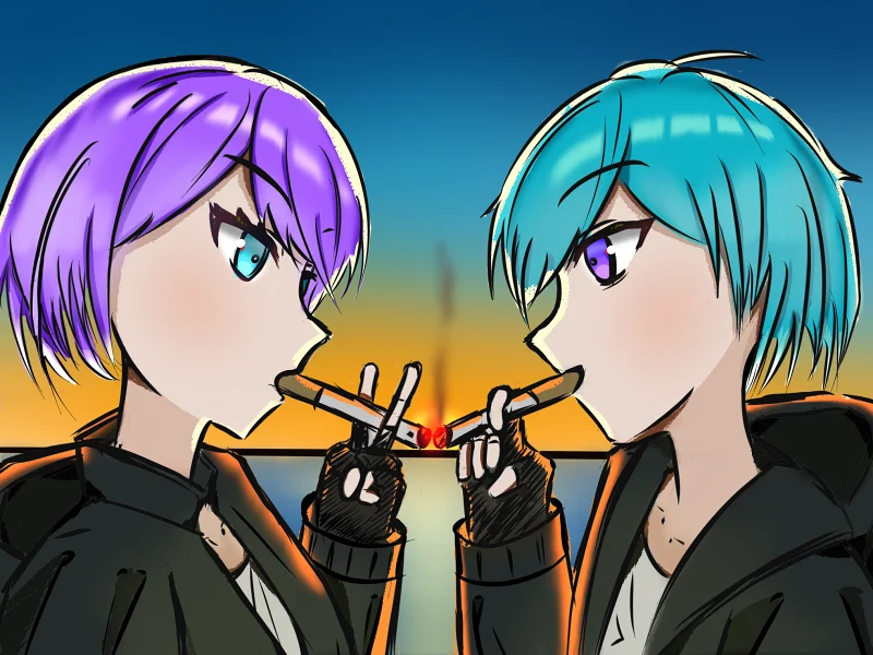 插画,二次元,OC,CP