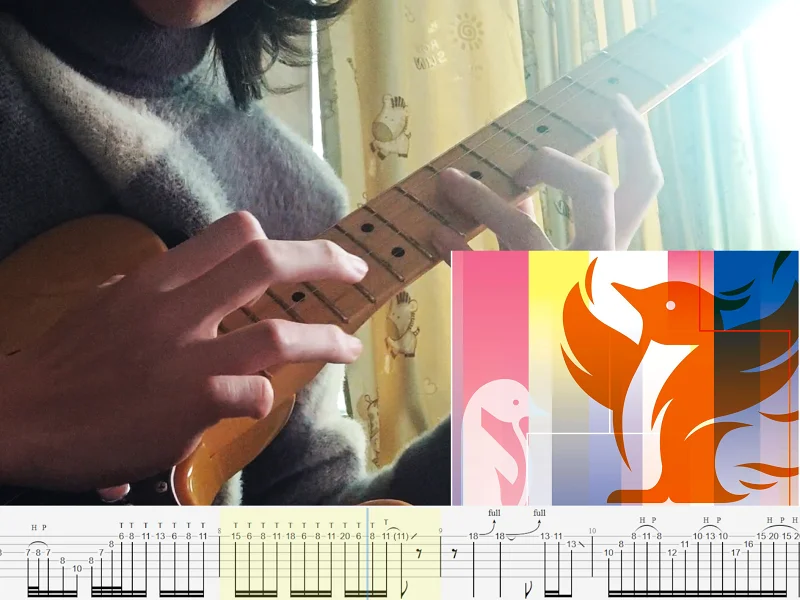 【TAB谱】"推弦练习曲"PENGUIN RESEARCH-敗者復活戦自由形 Guitar Solo【冬青】