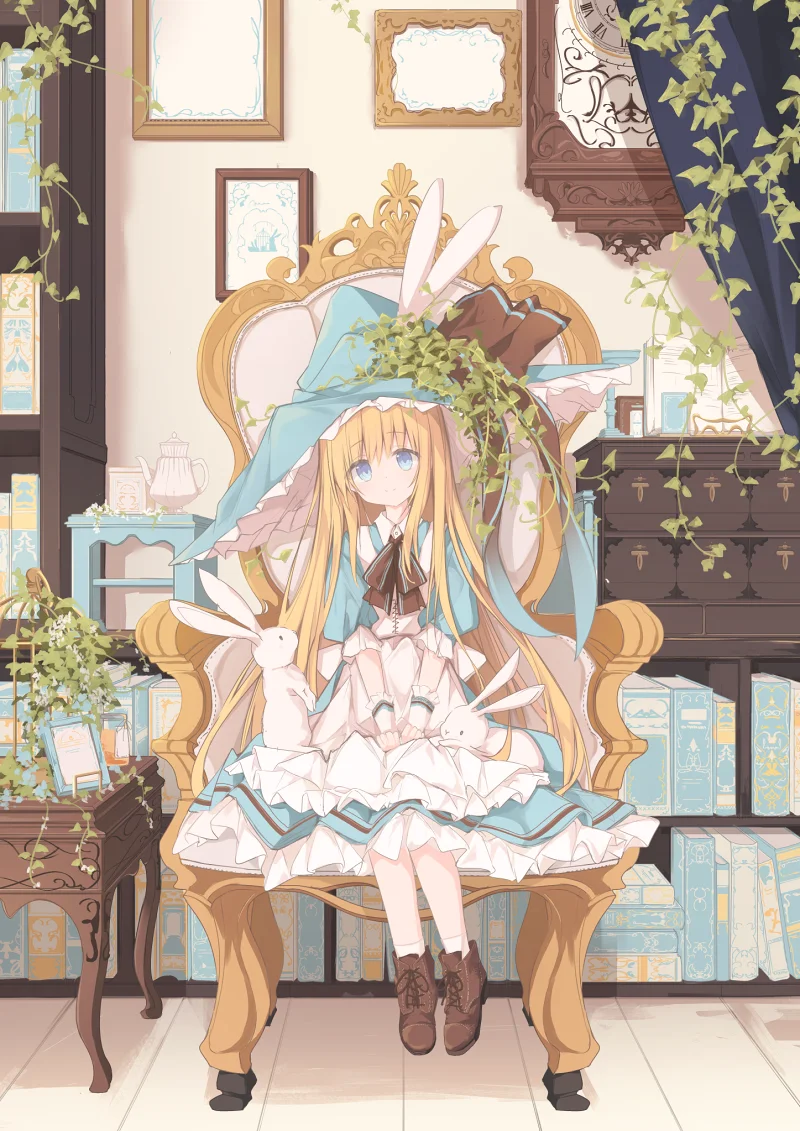 pixiv,二次元,绘画,壁纸,美少女,兔子
