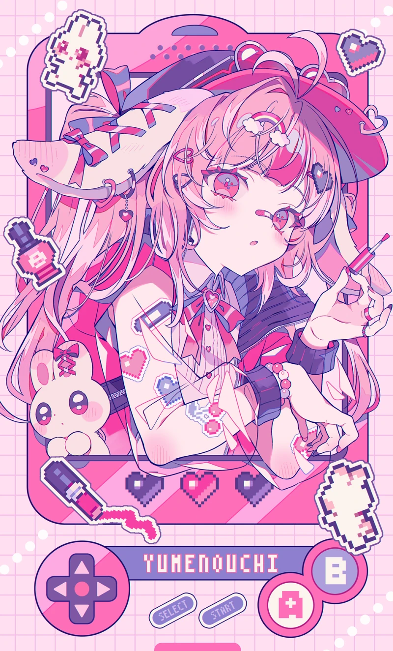 pixiv,绘画,壁纸,二次元,粉色