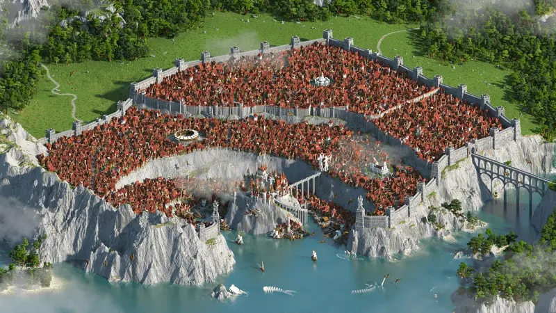 【Minecraft延时摄影】耗时500小时建造中世纪王国（Timtenth_Buildings）