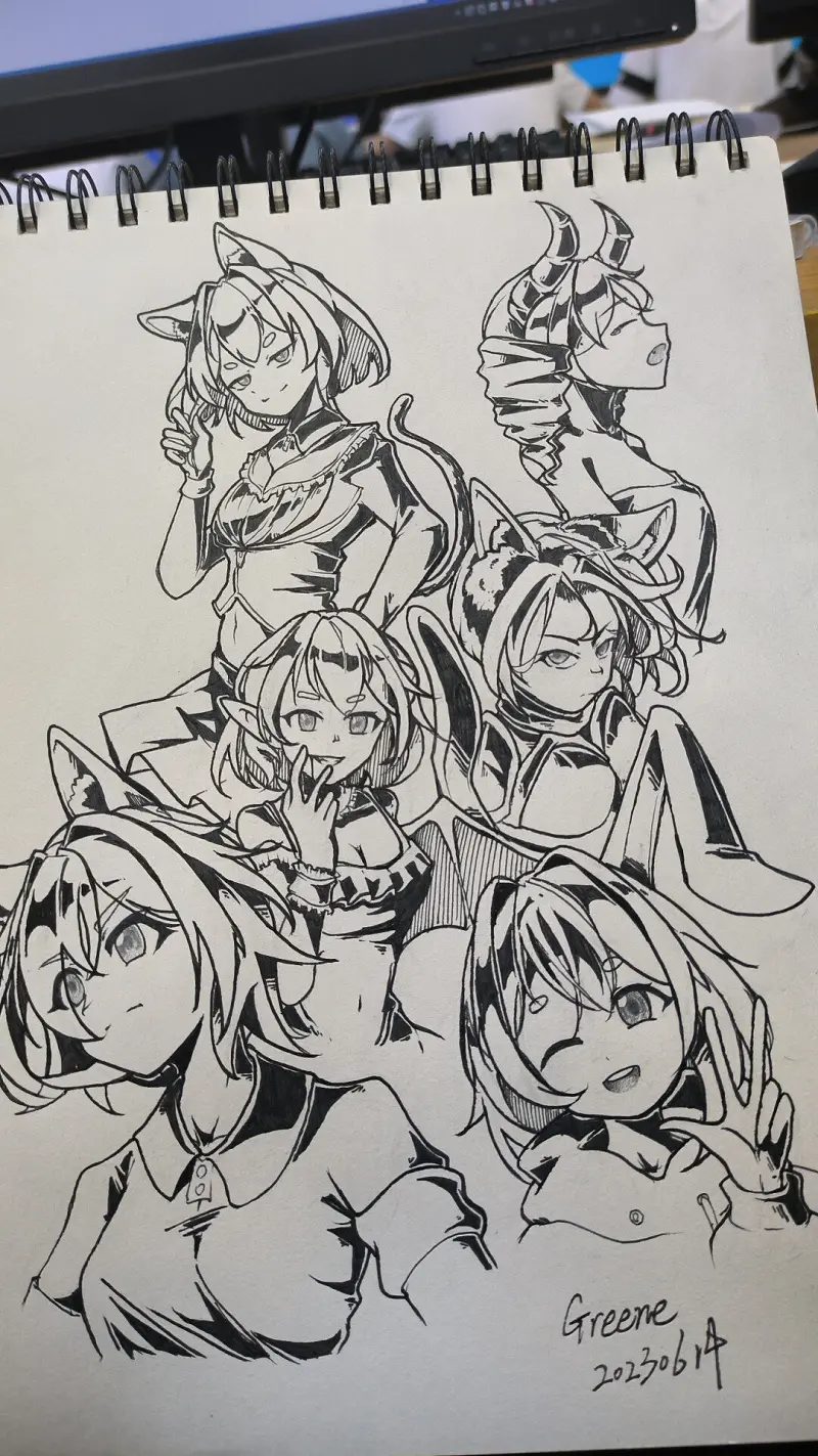 绘画创作,兽耳娘,绘画练习