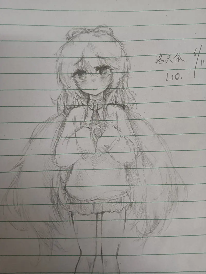 洛天依,绘画,摸鱼