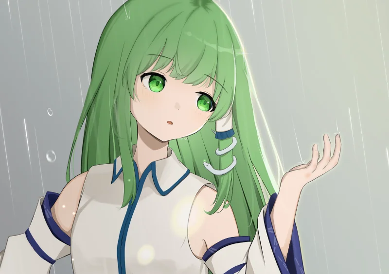 【绘画过程】雨中早苗