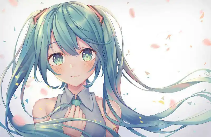 动漫专区,M站美图,黑长直,白毛,初音未来