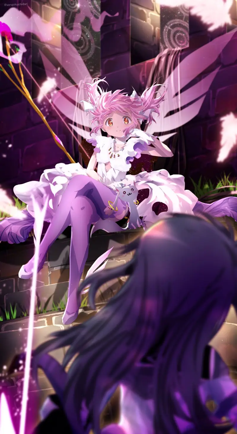 魔法少女小圆,魔法少女,鹿目圆,鹿目圆香,晓美焰,动漫壁纸,动漫美图,美图,壁纸,绘画,插画,推特,画师推荐,二次元美图,二次元壁纸