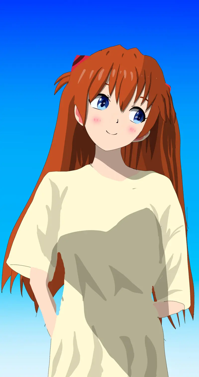 试着摸了个明日香