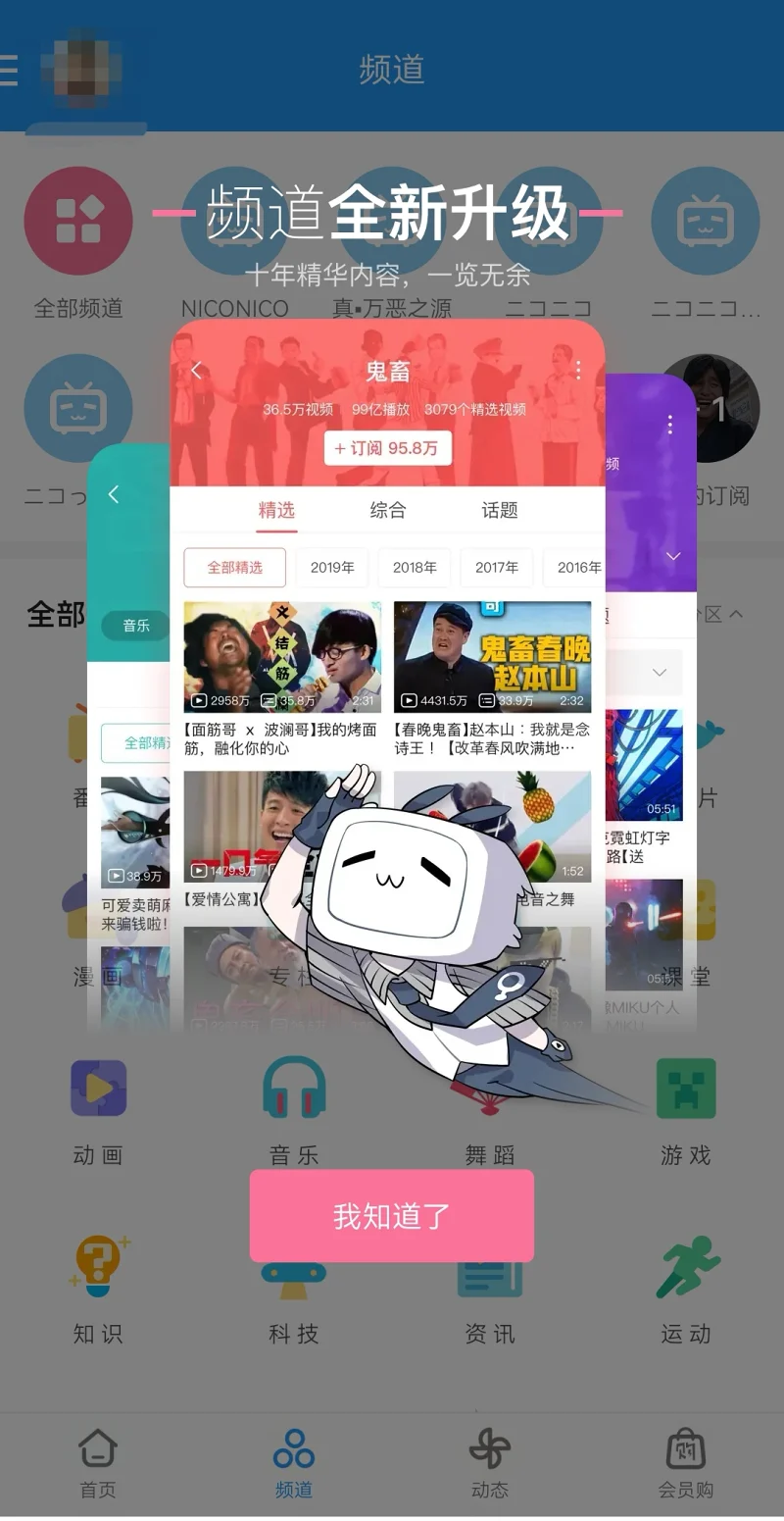频道,B站